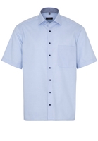 ETERNA KURZARM HEMD COMFORT FIT HELLBLAU STRUKTURIERT