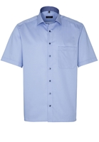 ETERNA KURZARM HEMD COMFORT FIT COOL SHIRT SATINBINDUNG HELLBLAU