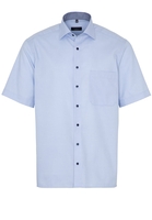 ETERNA KURZARM HEMD COMFORT FIT HELLBLAU STRUKTURIERT