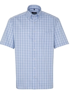 ETERNA KURZARM HEMD COMFORT FIT LOTUS SHIRT TWILL BLAU KARIERT