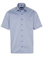 ETERNA KURZARM HEMD COMFORT FIT LOTUS SHIRT TWILL BLAU UNIFARBEN