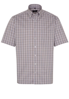 ETERNA KURZARM HEMD COMFORT FIT LOTUS SHIRT TWILL BRAUN/BLAU KARIERT