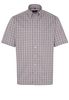 ETERNA KURZARM HEMD COMFORT FIT LOTUS SHIRT TWILL BRAUN/BLAU KARIERT