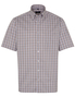 ETERNA KURZARM HEMD COMFORT FIT LOTUS SHIRT TWILL BRAUN/BLAU KARIERT