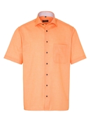 ETERNA KURZARM HEMD COMFORT FIT ORANGE STRUKTURIERT