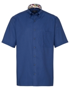 ETERNA KURZARM HEMD COMFORT FIT OXFORD AZURBLAU UNIFARBEN