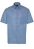 ETERNA KURZARM HEMD COMFORT FIT OXFORD BLAU/WEISS BEDRUCKT