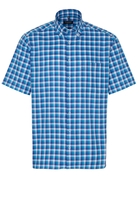ETERNA KURZARM HEMD COMFORT FIT OXFORD BLAU/WEISS KARIERT