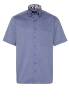 ETERNA KURZARM HEMD COMFORT FIT OXFORD JEANSBLAU UNIFARBEN