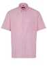 ETERNA KURZARM HEMD COMFORT FIT OXFORD ROT/WEISS GESTREIFT