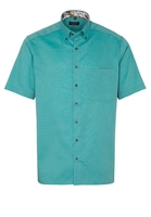 ETERNA KURZARM HEMD COMFORT FIT OXFORD TÜRKIS UNIFARBEN
