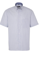 ETERNA KURZARM HEMD COMFORT FIT PINPOINT BLAU/WEISS GESTREIFT