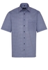 ETERNA KURZARM HEMD COMFORT FIT PINPOINT MARINE BEDRUCKT