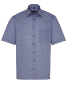 ETERNA KURZARM HEMD COMFORT FIT PINPOINT MARINE BEDRUCKT