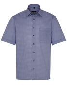 ETERNA KURZARM HEMD COMFORT FIT PINPOINT MARINE BEDRUCKT