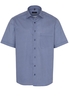 ETERNA KURZARM HEMD COMFORT FIT PINPOINT MARINE BEDRUCKT