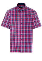 ETERNA KURZARM HEMD COMFORT FIT PINPOINT ROT/BLAU/WEISS KARIERT