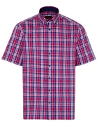 ETERNA KURZARM HEMD COMFORT FIT PINPOINT ROT/BLAU/WEISS KARIERT
