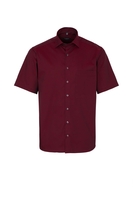 ETERNA KURZARM HEMD COMFORT FIT PINPOINT WEINROT UNIFARBEN