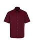 ETERNA KURZARM HEMD COMFORT FIT PINPOINT WEINROT UNIFARBEN
