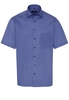 ETERNA KURZARM HEMD COMFORT FIT POPELINE BLAU BEDRUCKT