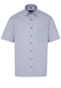 ETERNA KURZARM HEMD COMFORT FIT POPELINE BLAU KARIERT