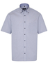 ETERNA KURZARM HEMD COMFORT FIT POPELINE BLAU KARIERT