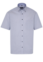 ETERNA KURZARM HEMD COMFORT FIT POPELINE BLAU KARIERT