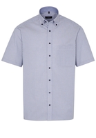 ETERNA KURZARM HEMD COMFORT FIT POPELINE BLAU KARIERT