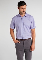 ETERNA KURZARM HEMD COMFORT FIT POPELINE BLAU/ROT BEDRUCKT