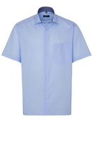 ETERNA KURZARM HEMD COMFORT FIT POPELINE HELLBLAU UNIFARBEN