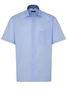 ETERNA KURZARM HEMD COMFORT FIT POPELINE HELLBLAU UNIFARBEN