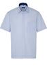 ETERNA KURZARM HEMD COMFORT FIT POPELINE HELLBLAU UNIFARBEN