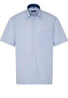 ETERNA KURZARM HEMD COMFORT FIT POPELINE HELLBLAU UNIFARBEN