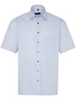 ETERNA KURZARM HEMD COMFORT FIT POPELINE HELLBLAU/WEISS GESTREIFT