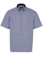 ETERNA KURZARM HEMD COMFORT FIT POPELINE MARINE/WEISS KARIERT
