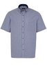 ETERNA KURZARM HEMD COMFORT FIT POPELINE MARINE/WEISS KARIERT