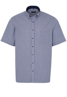 ETERNA KURZARM HEMD COMFORT FIT POPELINE MARINE/WEISS KARIERT