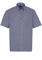 ETERNA KURZARM HEMD COMFORT FIT POPELINE MARINE/WEISS KARIERT