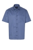 ETERNA KURZARM HEMD COMFORT FIT SATINBINDUNG BLAU BEDRUCKT