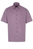 ETERNA KURZARM HEMD COMFORT FIT STRETCH ROT/WEISS STRUKTURIERT