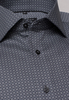 ETERNA KURZARM HEMD COMFORT FIT TWILL GRAU BEDRUCKT
