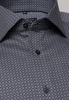ETERNA KURZARM HEMD COMFORT FIT TWILL GRAU BEDRUCKT