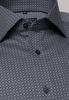 ETERNA KURZARM HEMD COMFORT FIT TWILL GRAU BEDRUCKT