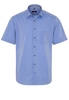 ETERNA KURZARM HEMD MODERN FIT CHAMBRAY MITTELBLAU UNIFARBEN