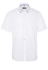 ETERNA KURZARM HEMD MODERN FIT CHAMBRAY WEISS UNIFARBEN
