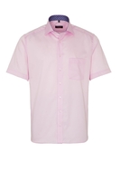 ETERNA KURZARM HEMD MODERN FIT COOL SHIRT SATINBINDUNG ROSA UNIFARBEN