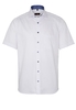 ETERNA KURZARM HEMD MODERN FIT COOL SHIRT SATINBINDUNG WEISS UNIFARBEN
