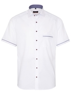 ETERNA KURZARM HEMD MODERN FIT NATTÉ WEISS STRUKTURIERT