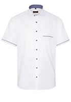 ETERNA KURZARM HEMD MODERN FIT NATTÉ WEISS STRUKTURIERT